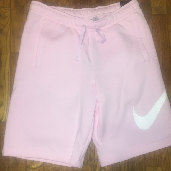 nike pink fleece shorts